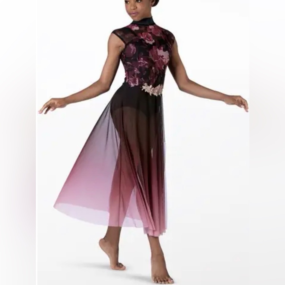 Floral Ombre lyrical dress